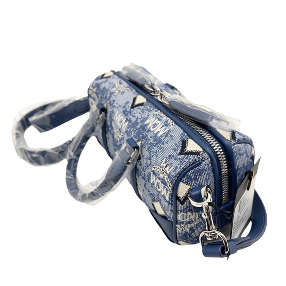 MCM Mini Logo Jacquard Boston Crossbody Bag - Picture 7 of 11